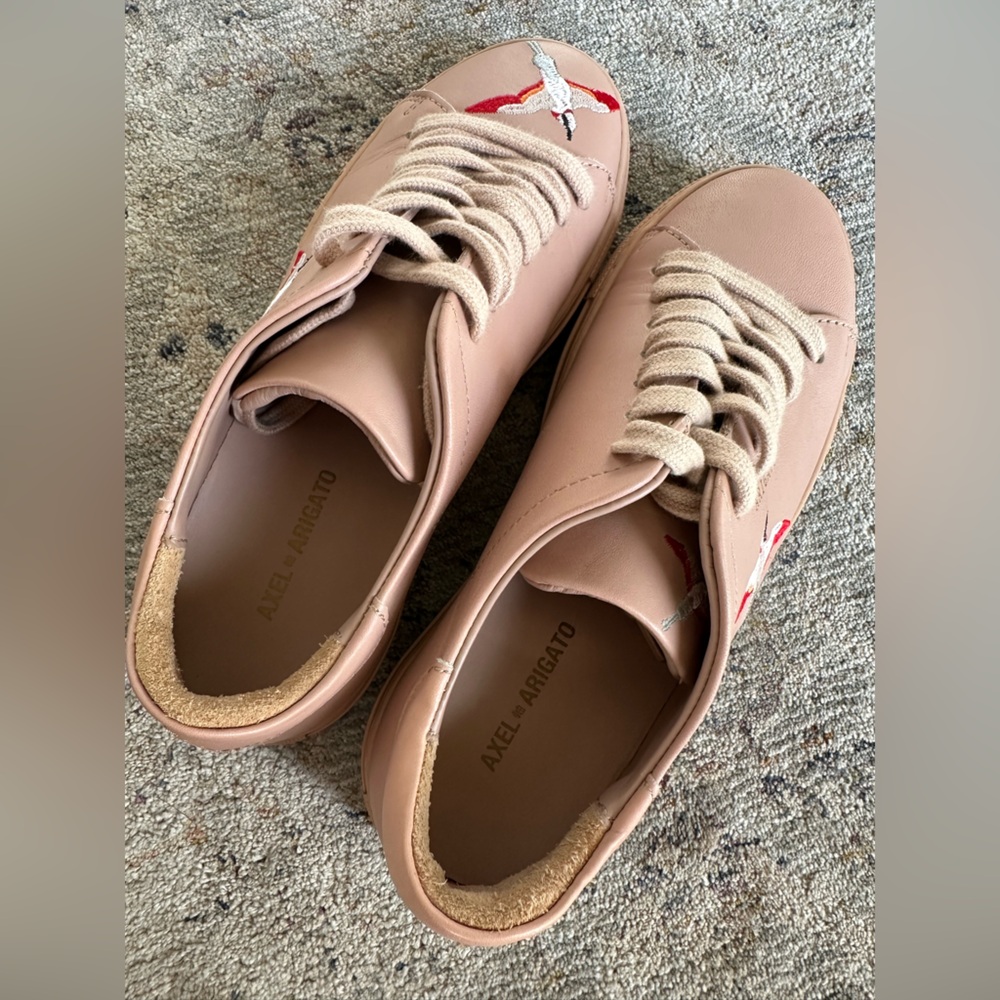 AXEL ARIGATO Clean 90 Bird Embroidery Sneakers, Pale Pink, size US 6.5/EU 37 - Picture 6 of 7